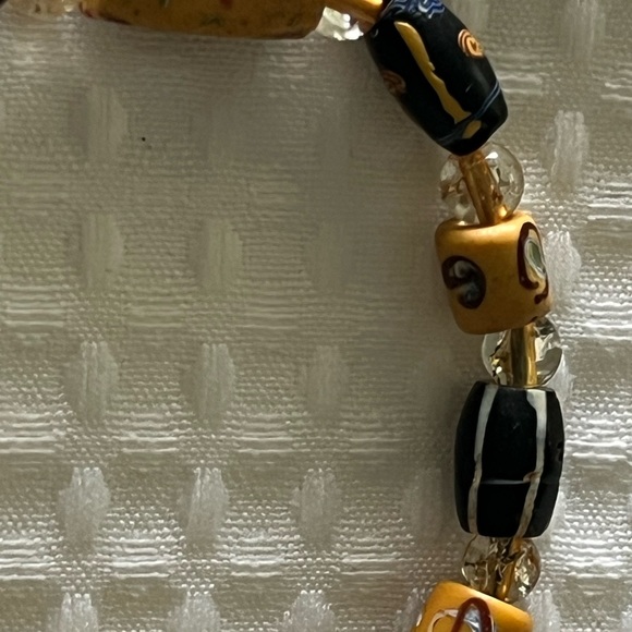 Authentic African trade beads have plastic spacers in here for modern appeal - Picture 2 of 3